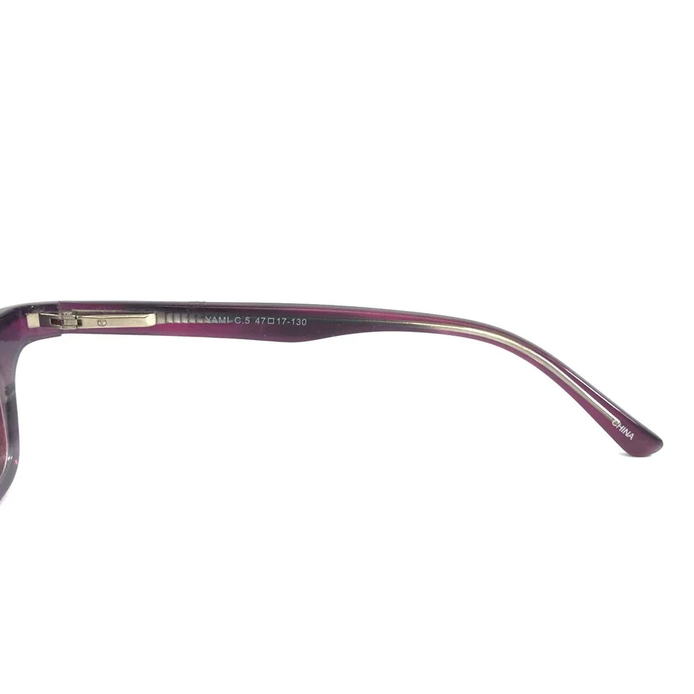 Miraflex Kids Eyeglasses Frame YAMI C.5 Purple Gray Rectangle Full Rim 47-17-130